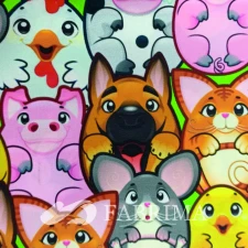 Heavy Twill Bonded | MSF-010 | 290 Gsm | Multiple Animal Print | Colourful