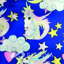 Heavy Twill Bonded | MSF-012 | 290 Gsm | Cloud Print | Purple