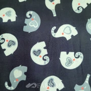 Printed Pvc | Elephant Print | Black