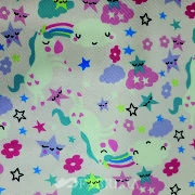 Printed Pvc | Unicorn Print | Baby Pink