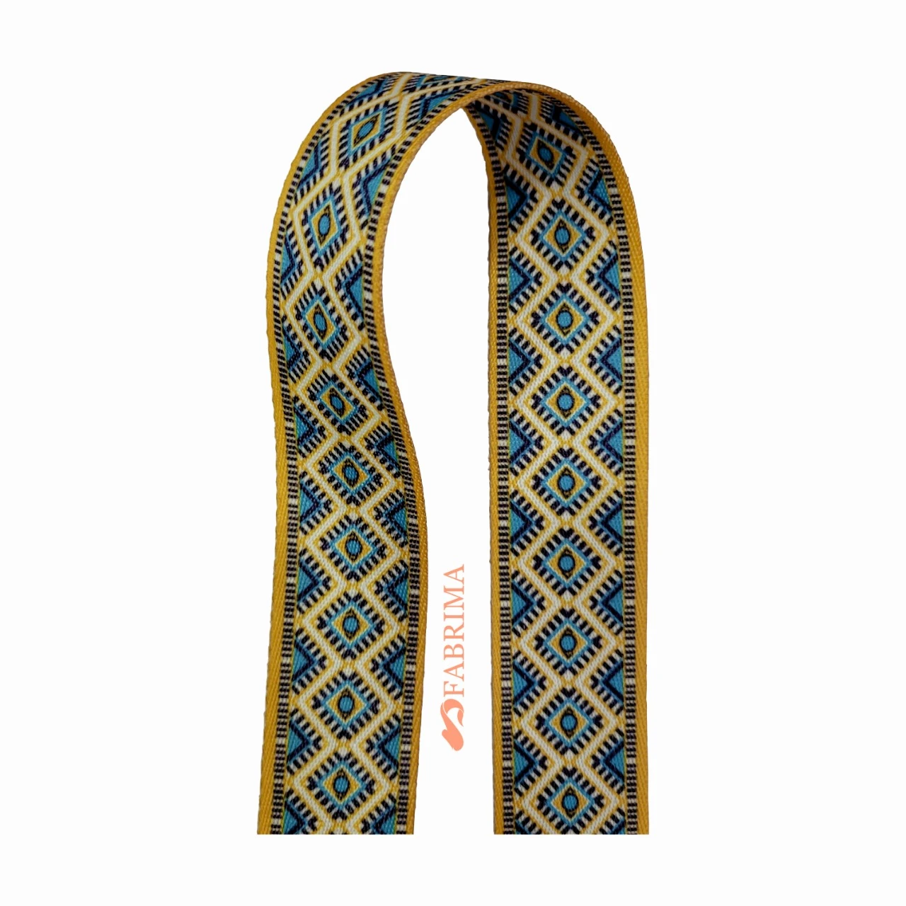 Printed Niwar | 1.5 Inch | Yellow