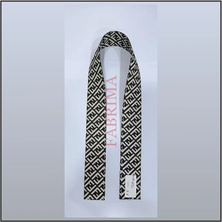 Printed Niwar | 1.5 Inch | Black/White