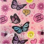 Heavy Twill Bonded | Butterfly Print | Pink