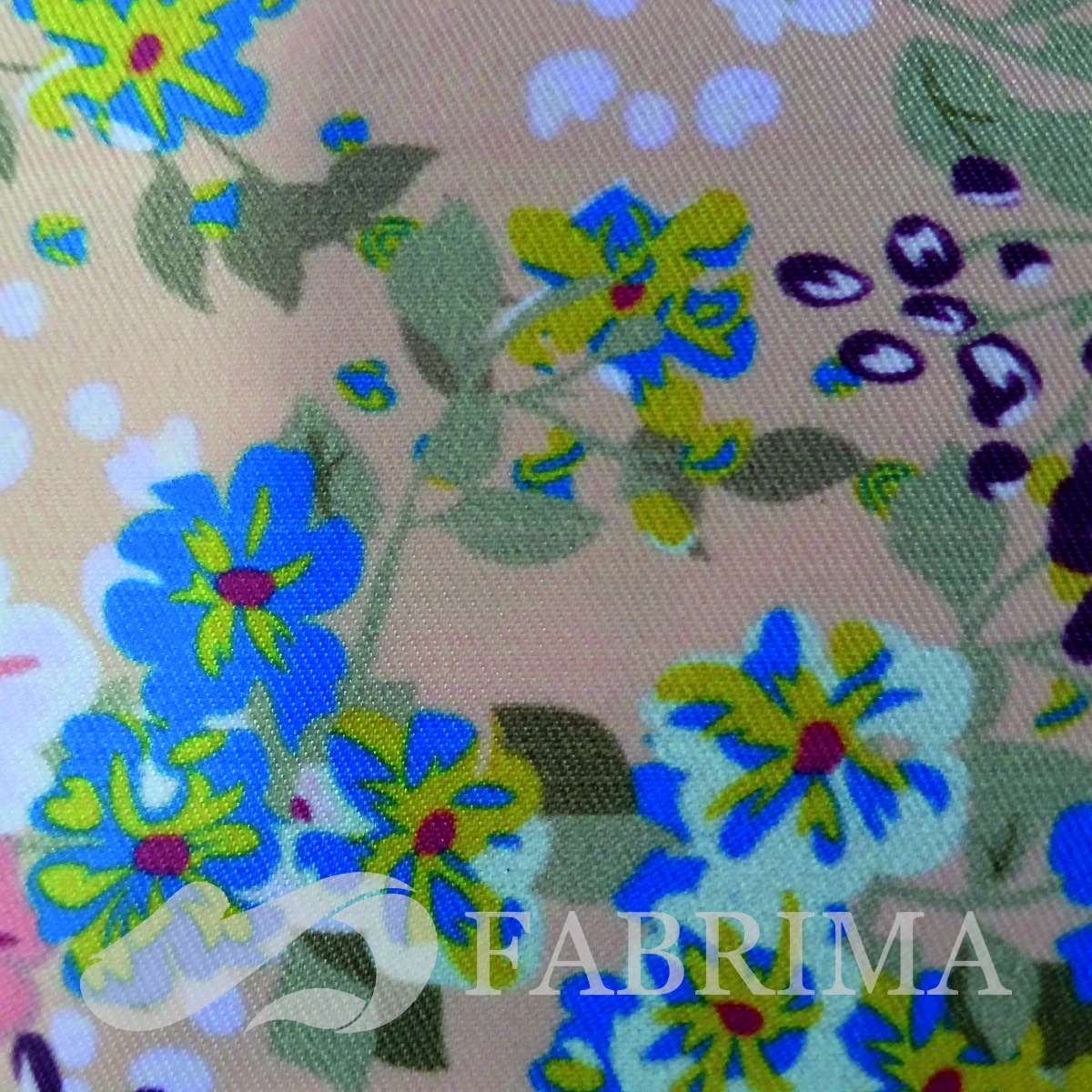 Heavy Twill Bonded | 290 Gsm | Floral Print | Peach