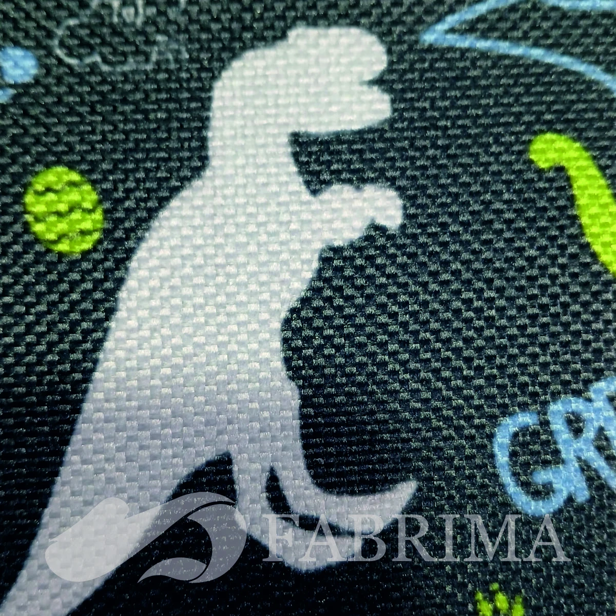 Ballistic Bonded Fabric  | Dinosaur Print | Navy